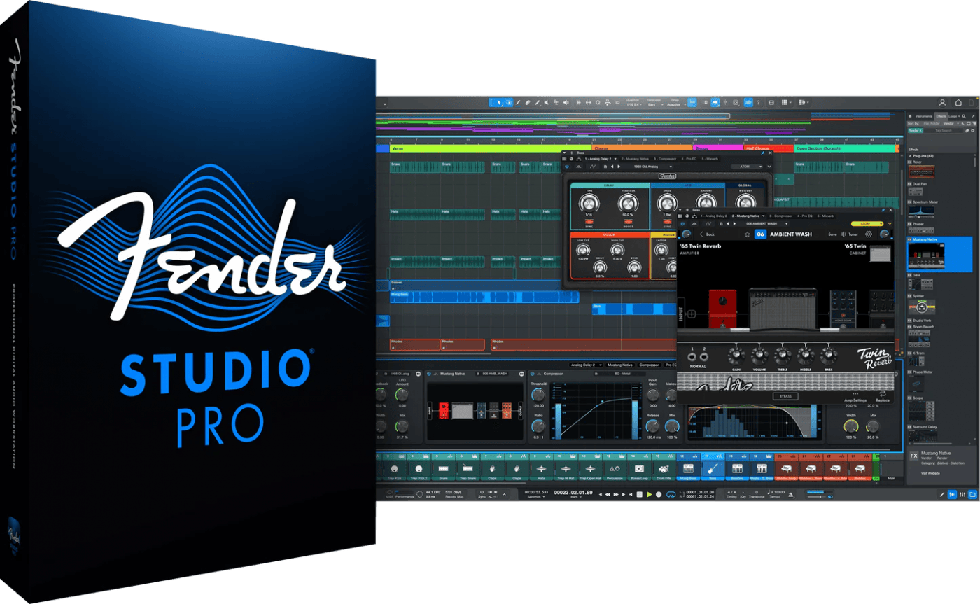 高效的Fender Studio Pro音乐制作软件界面截图.