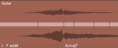 Fender Studio Pro 吉他音频波形图.