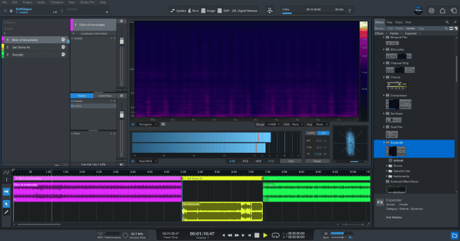 Fender Studio Pro音频界面显示屏幕截图.