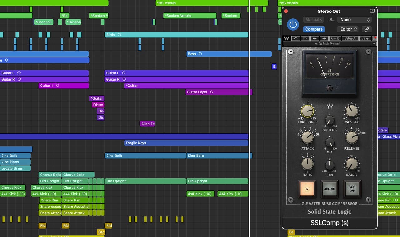 Mixing and mastering with SSL G-Master Buss Compressor plugin