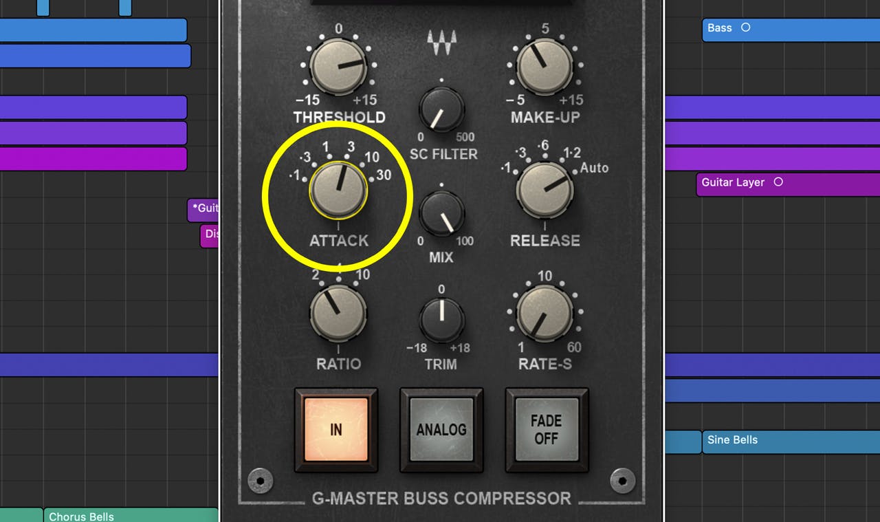 Setting Attack Speed on SSL Buss Compressor