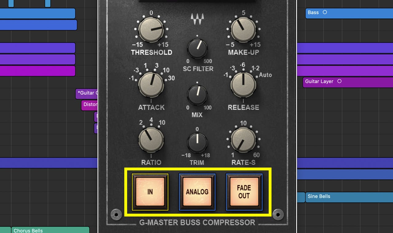 SSL Buss compressor extra controls
