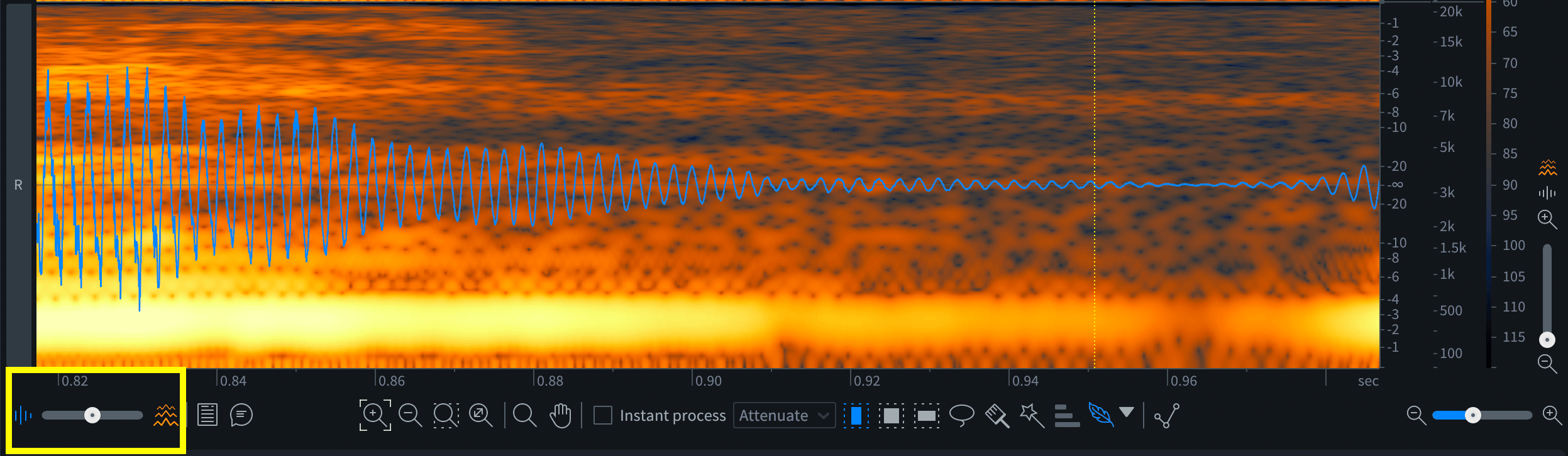 Waveform/Spectrogram Opacity 滑块